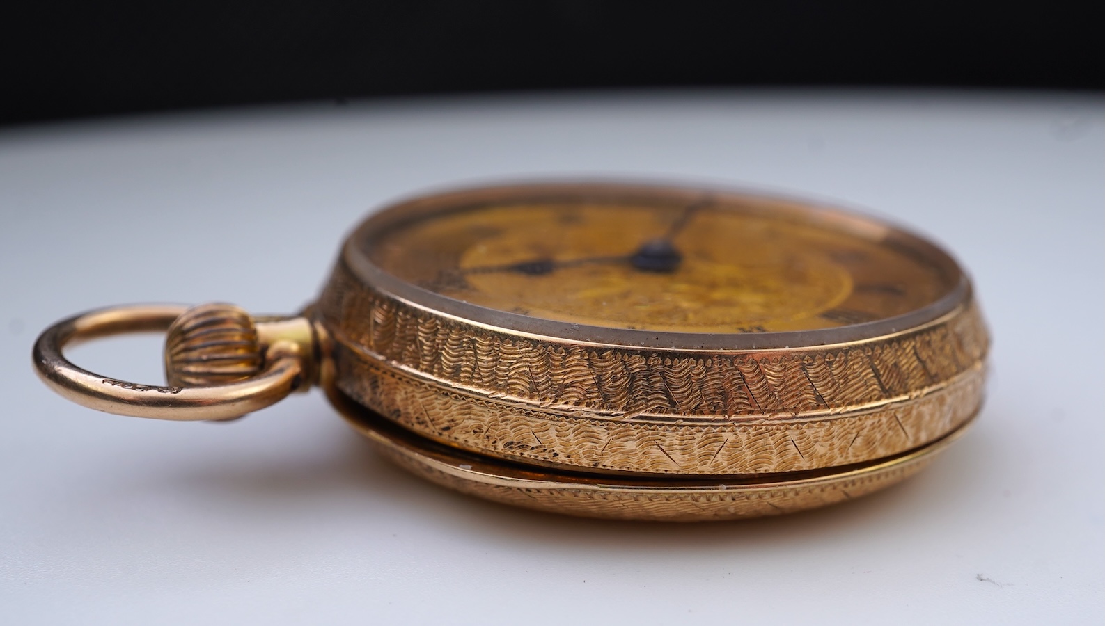 A 15ct gold open-faced pocket watch, circa 1912